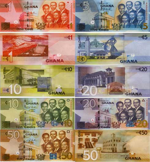 Ghana Cedi banknotes