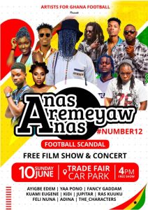 Yaa Pono, KiDi, Kuami Eugene, Fancy Gadam and others to thrill at free screening of Anas' 'Number 12' documentary June 10.