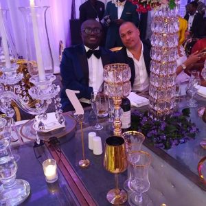 Bola Ray at Sarkodie and Tracy's white wedding held at Labadi Beach Hotel in Accra on Saturday, July 21.