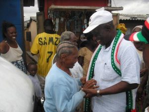 Opposition leader ‘Asomdwehene’ Atta MIlls with an admirer.