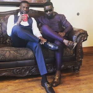 Sarkodie hangs out with Peter Okoye of P-Square ahead of wedding