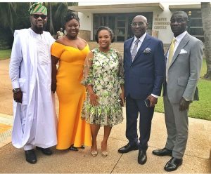 Prince Kofi Amoabeng at Sarkodie and Tracy's white wedding held at Labadi Beach Hotel in Accra on Saturday, July 21.