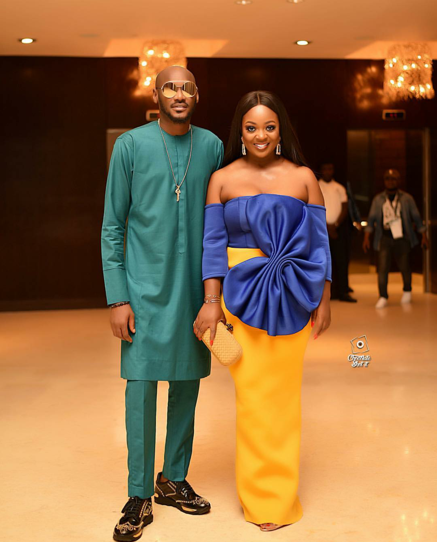 Nigerian musician 2Face Idibia posed with Ghanaian actress Jackie Appiah at the 5thAfrimawards