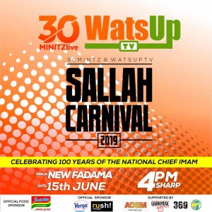 WatsUp TV partners 30minitzLive Sallah Carnival