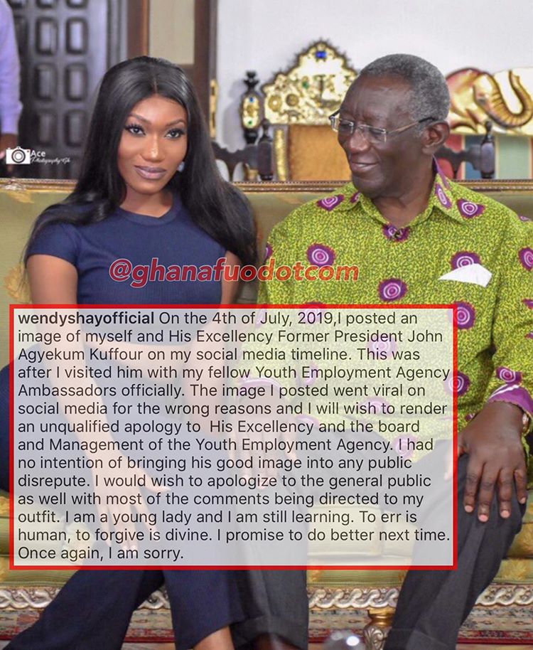 Wendy Shay's apology