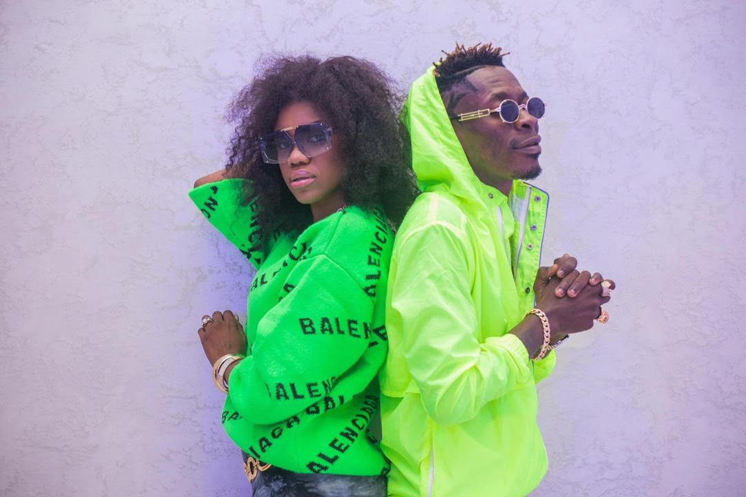 Becca and Shatta Wale in "Driving License" music video
