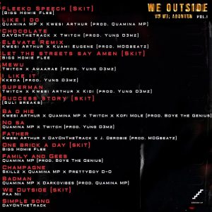 Track list for We Outside Y3 W Abonten Vol 1