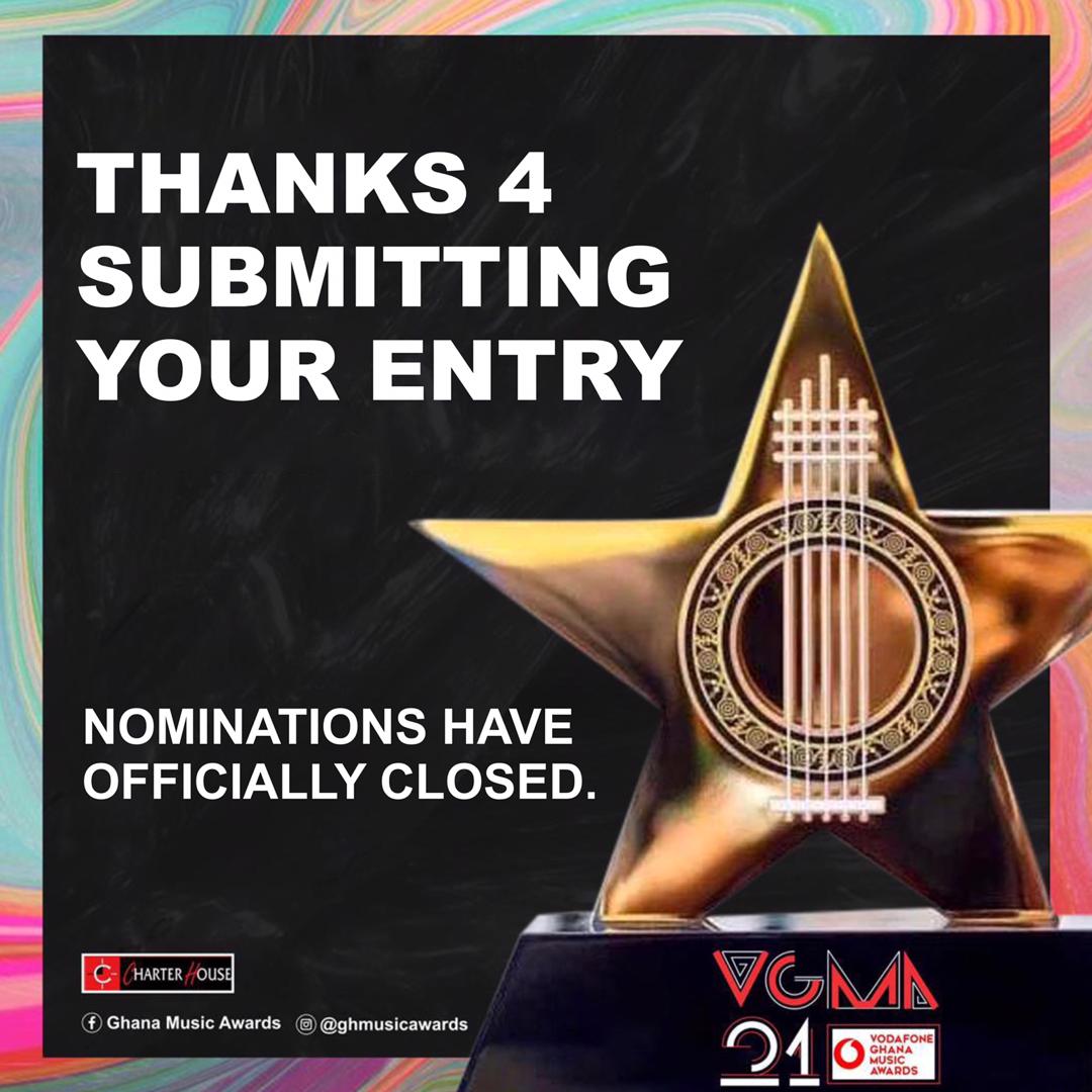 2020 Vodafone Ghana Music Awards nomination closed
