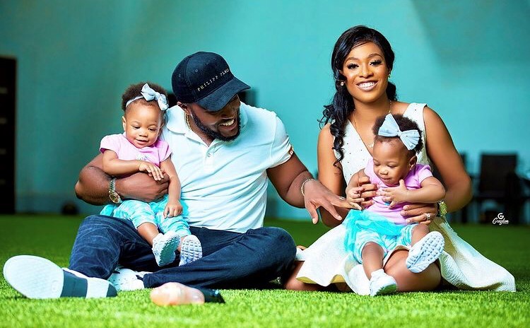 Kennedy Osei celebrates the first birthday of his twin with stunning photos