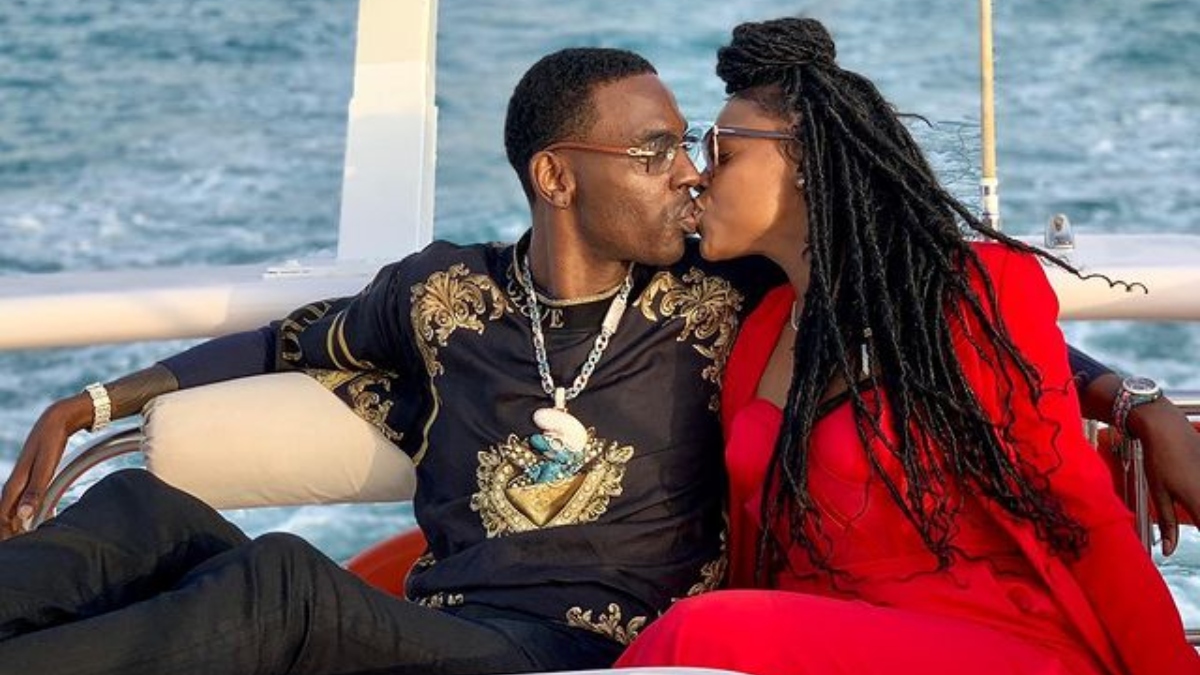Mia Jaye and Young Dolph kiss