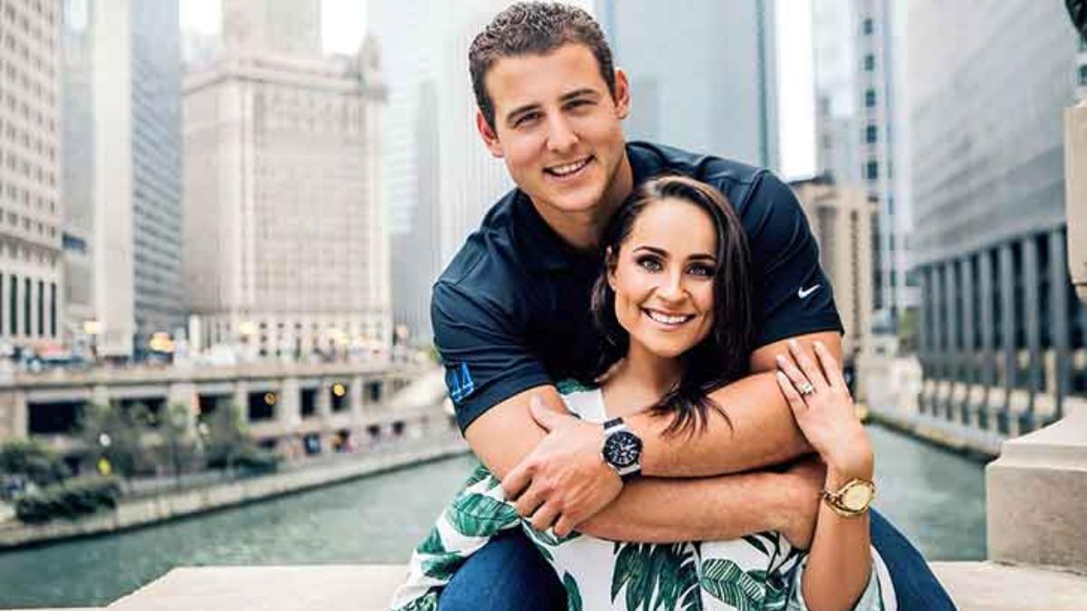 Anthony Rizzo and Emily Vakos attend the Fanatics Super Bowl Party at  Photo d'actualité - Getty Images