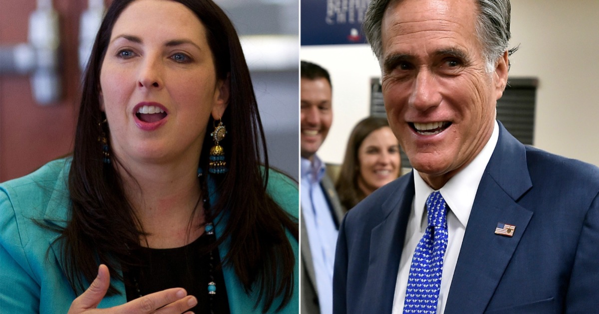How are Ronna McDaniel and Mitt Romney related?