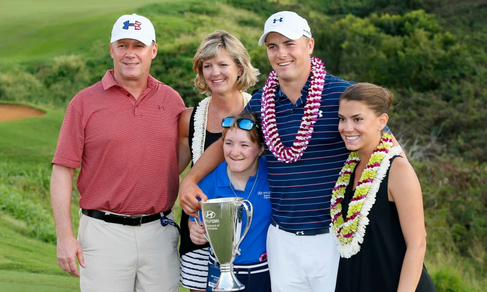 Jordan Spieth and his family