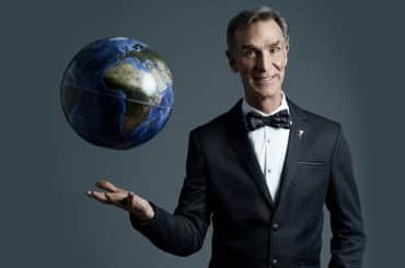Bill Nye Holding the Globe