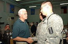 20171 Mike Pence with US Soldiers in Mosul Iraq 2006