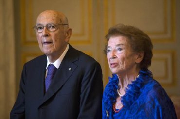 Giorgio Napolitano e la moglie Clio Maria Bittoni