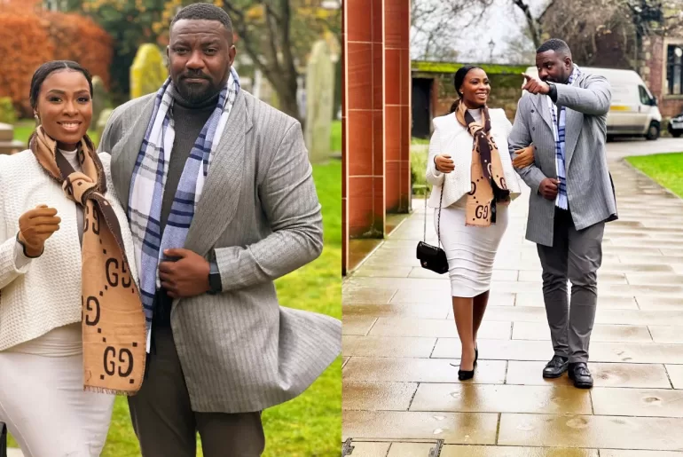 John Dumelo, wife step out in style in blazers