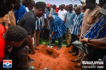 Dr Bawumia cuts sod for construction of Gambaga Sports Complex